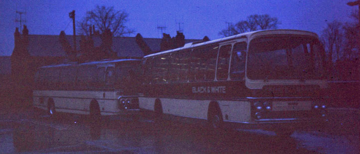 Black & White Leyland Leopard & Daimler Roadliner Plaxtons